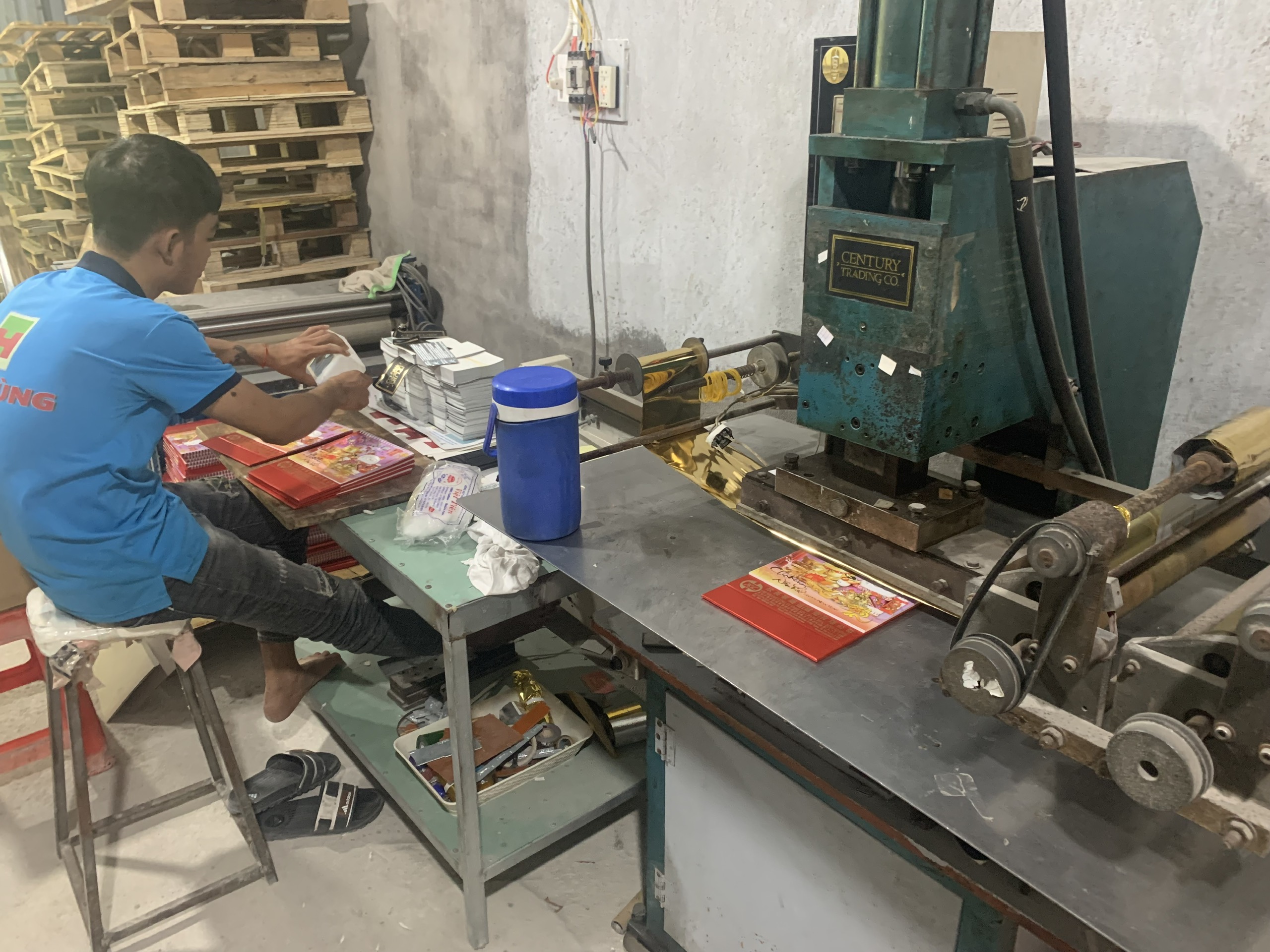 ép nhũ lịch tết