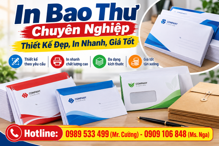  In Bao Thư Chuyên Nghiệp – Thiết Kế Đẹp, In Nhanh, Giá Tốt