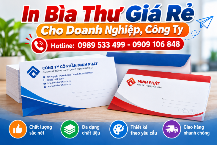 In Bìa Thư Giá Rẻ Cho Doanh Nghiệp, Công Ty
