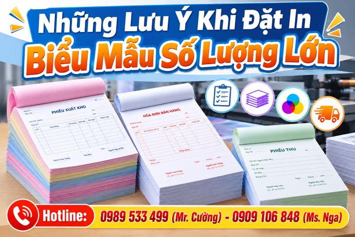  Những Lưu Ý Khi Đặt In Biểu Mẫu Số Lượng Lớn