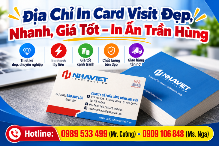  Địa Chỉ In Card Visit Đẹp, Nhanh, Giá Tốt