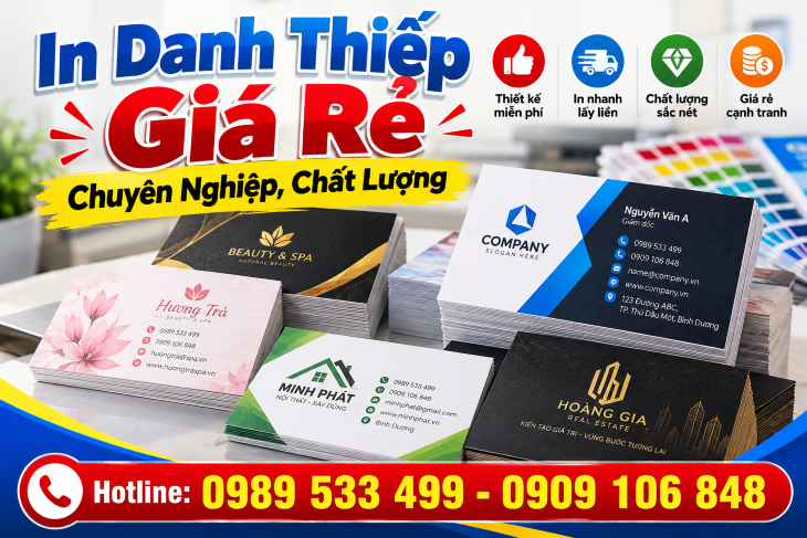  In Danh Thiếp Giá Rẻ – Chuyên Nghiệp, Chất Lượng