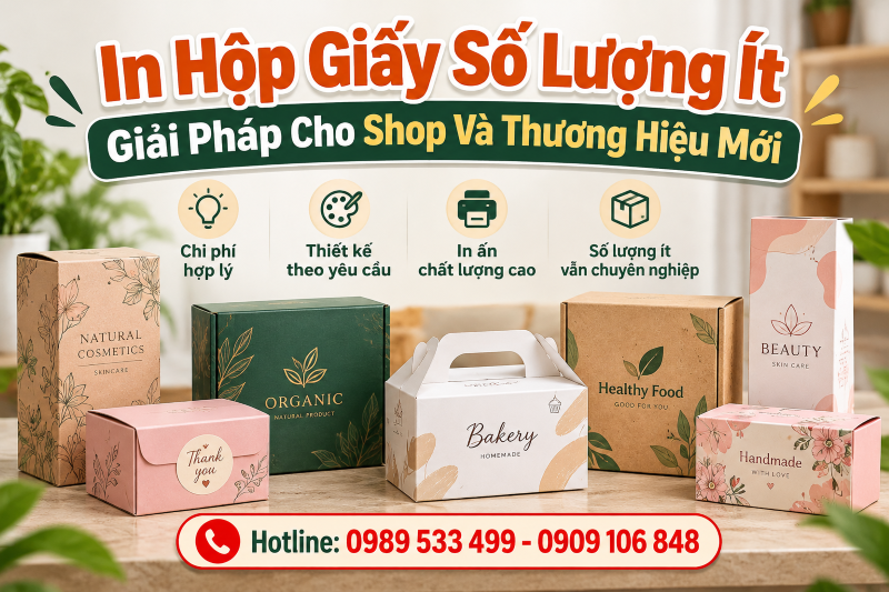 In Hộp Giấy Số Lượng Ít - Giải Pháp Cho Shop Và Thương Hiệu Mới