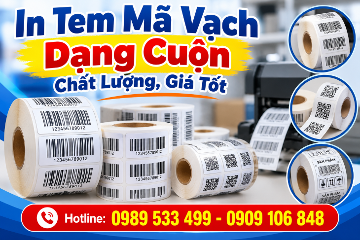 In Tem Mã Vạch Dạng Cuộn Chất Lượng, Giá Tốt