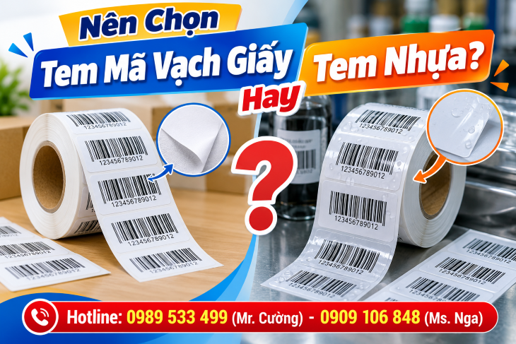  Nên Chọn Tem Mã Vạch Giấy Hay Tem Nhựa?
