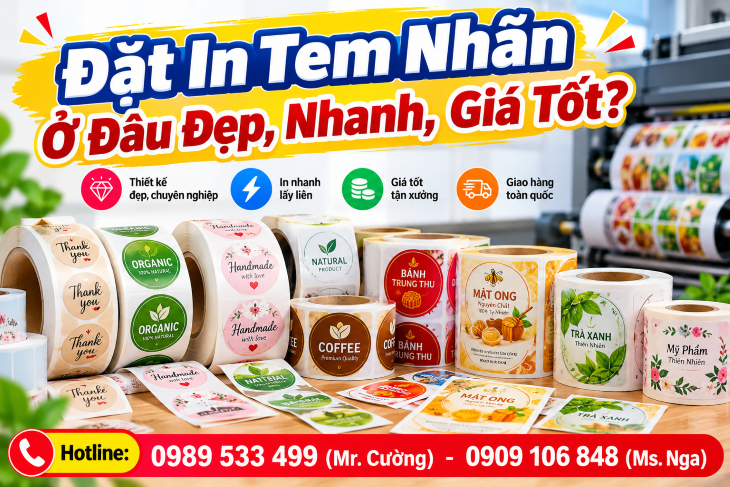  Đặt In Tem Nhãn Ở Đâu Đẹp, Nhanh, Giá Tốt?