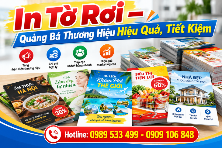  In Tờ Rơi – Quảng Bá Thương Hiệu Hiệu Quả, Tiết Kiệm